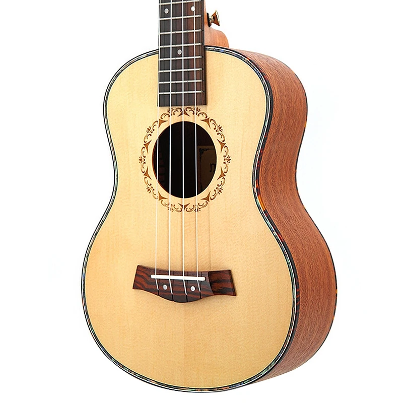 Акустический тенор Гавайские гитары укулеле Набор 26 дюймов Ель дерево Ukelele 4 струны Гавайская гитара; музыкальные инструменты