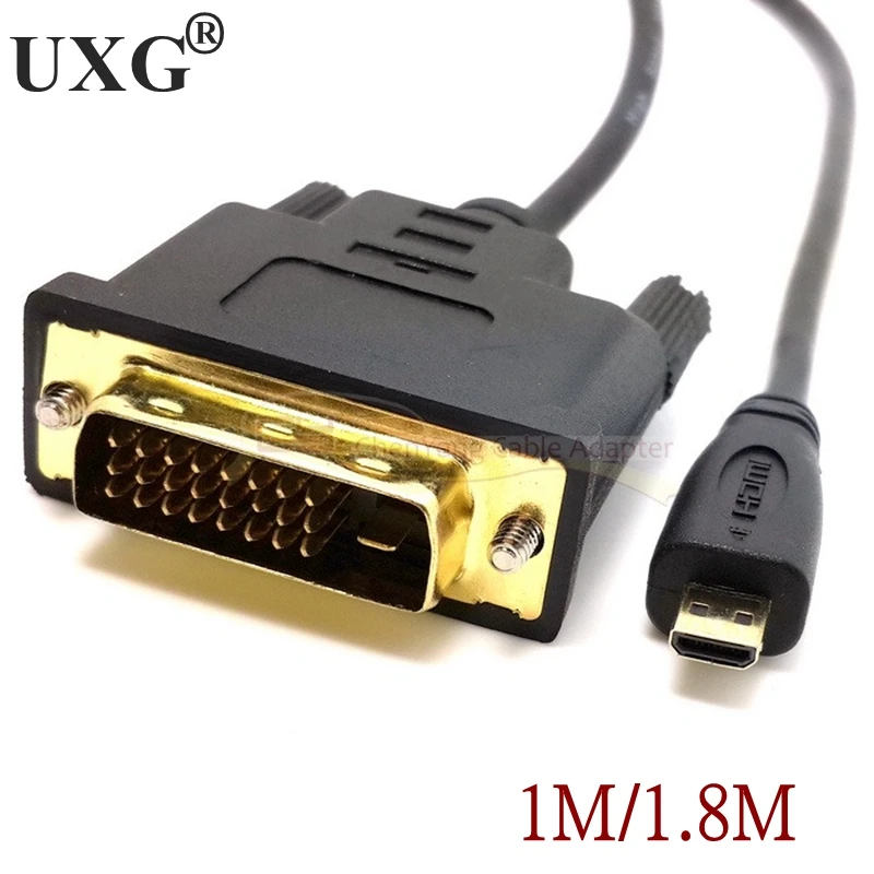 Cavo Compatibile Hdmi Ad Alta Velocità Micro Hd-To Dvi Dvi-D 24 + 1 Pin Cavi Adattatore 3D 1080P Per Lcd Dvd Hdmi Xbox Ps3 1M 3Ft 1.8M 6F
