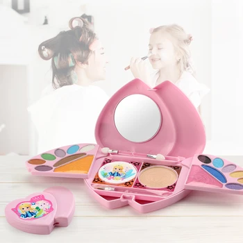 

Girls Princess Toys Professional Makeup Box Washable Real Children's Makeup Set With Safety Mirror Make Up Toys For Children