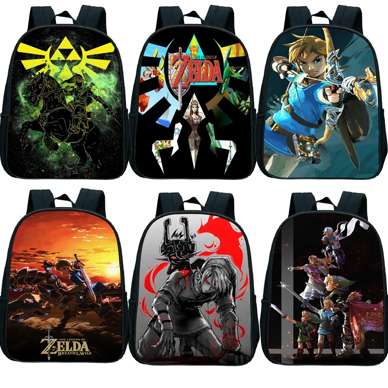 

Fiery The Legend of Zelda School Backpack Beautiful Pattern Children Primary Schoolbag Zipper Kindergarten Kids Cute Rucksack