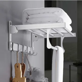 

Towel rack space aluminum towel rod bathroom wall hanging storage toilet accessories set