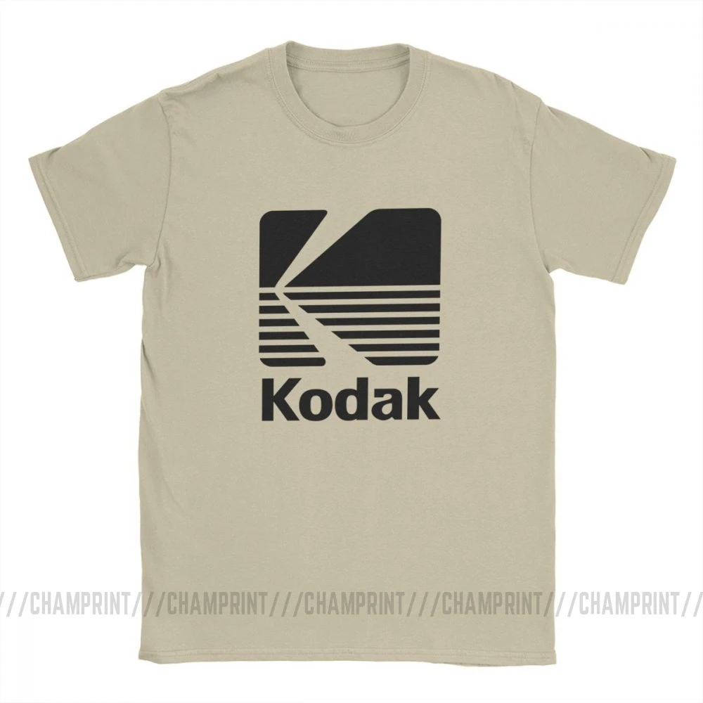 Kodak фотография логотип футболка для мужчин камера фильм ретро короткий рукав Винтаж Футболка с круглым вырезом хлопковая одежда дизайнерские футболки