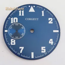 Corgeut аксессуары для часов 38,9 мм синий циферблат светящиеся знаки Калибр ETA 6497 Морская Чайка st36 движение