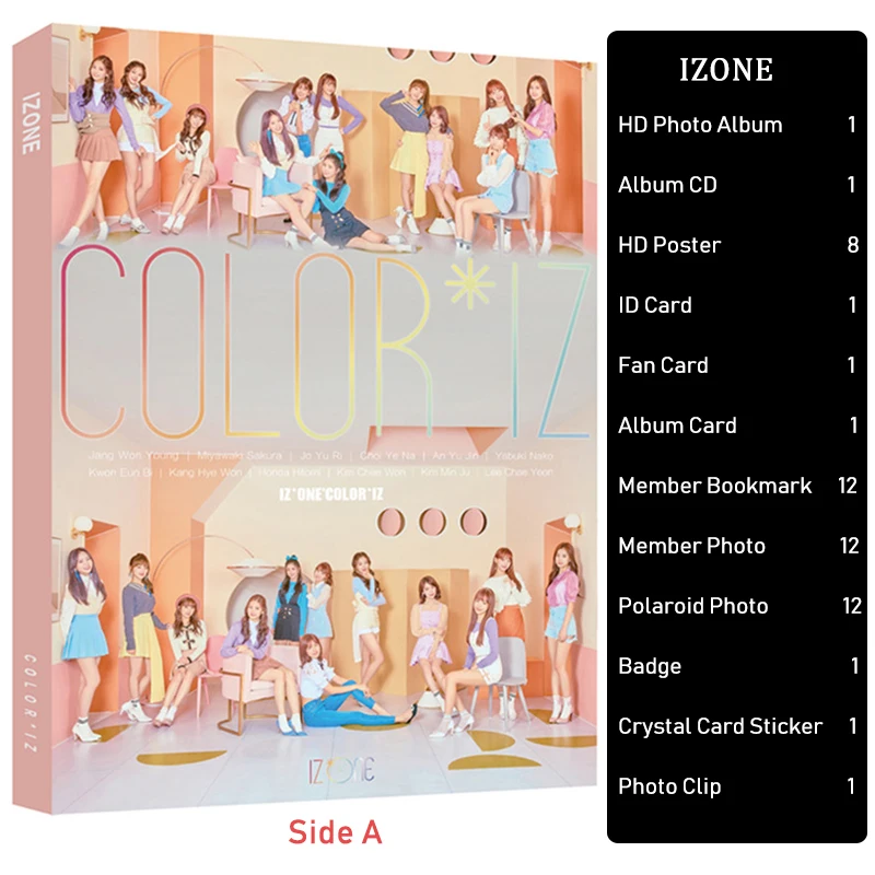Photo Album Модный KPOP IZONE набор альбомов фотография Поляроида IZ* Один плакат собранные подарки для фанатов ювелирные аксессуары Прямая - Цвет: Photo Album
