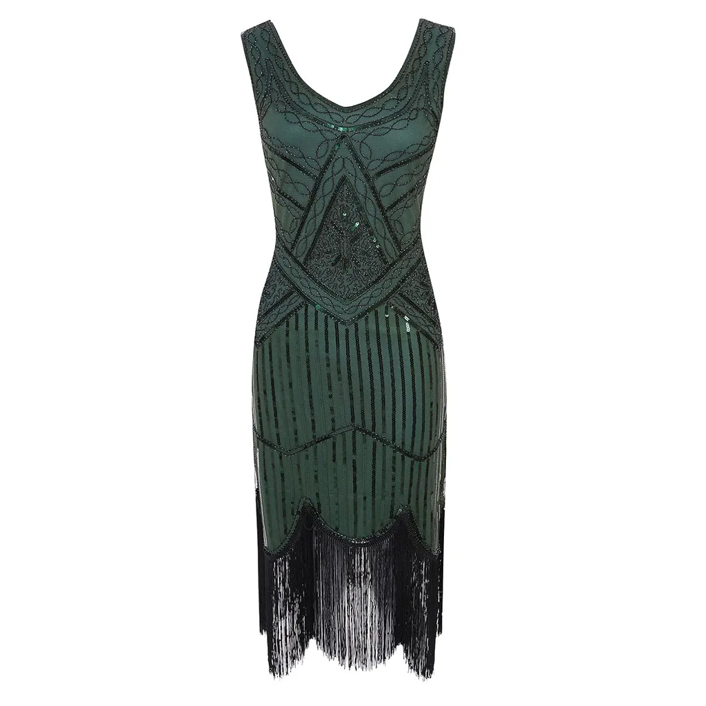 Dress Women's Dress Polyester Dress Women Plus Size Vintage 1920s Flapper Tassel Womens Dresses For Celebrations And Parties