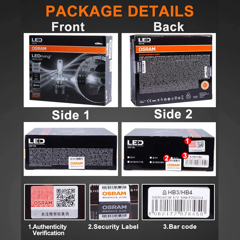 Лампа Ксеноновая Osram + 50% Яркость H11 H9 светодиодный авто передняя противотуманная