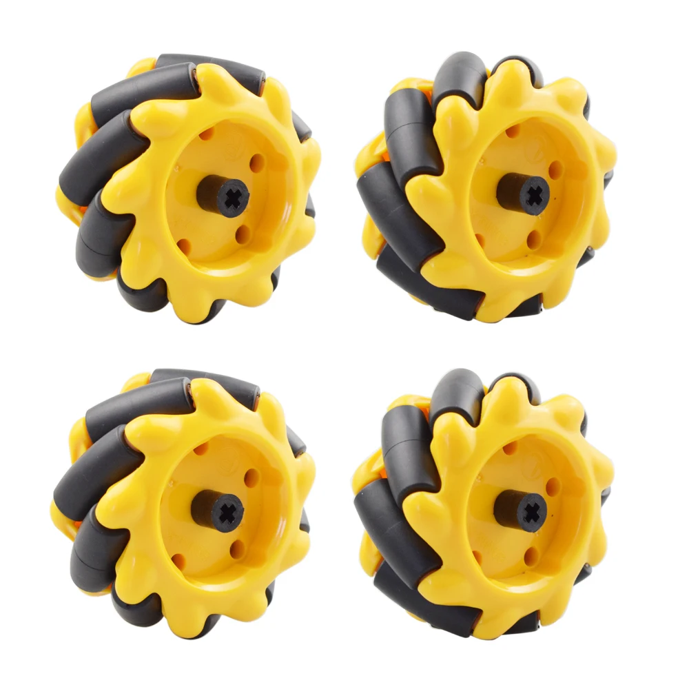 

2020 HOT 60mm High Hardness Plastic Mecanum Wheel Omni-directional Tires with TT Motor Hubs for Rasbperry Pi Arduino Toy
