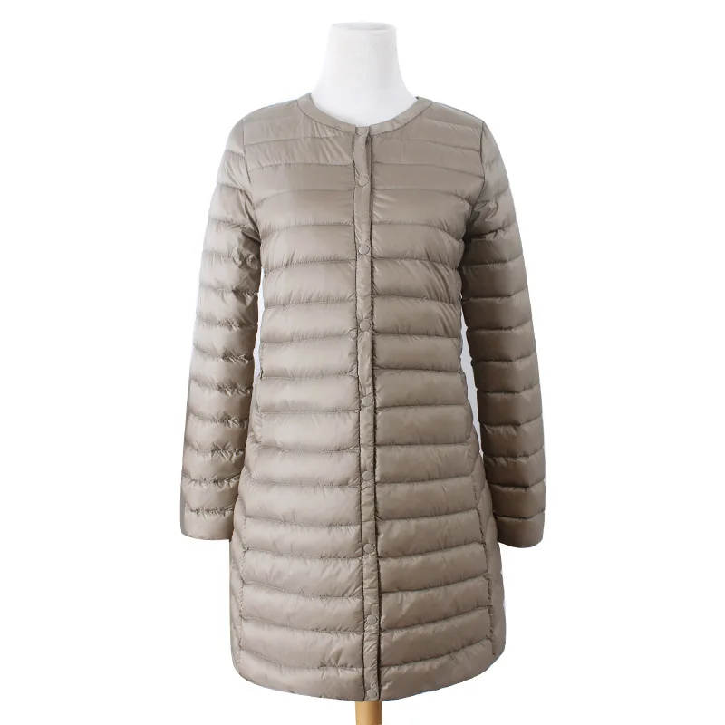 

NewBang Brand Down jacket female Long Duck Down Jacket Women Lightweight Warm Linner Slim Portable Single Breasted Coat