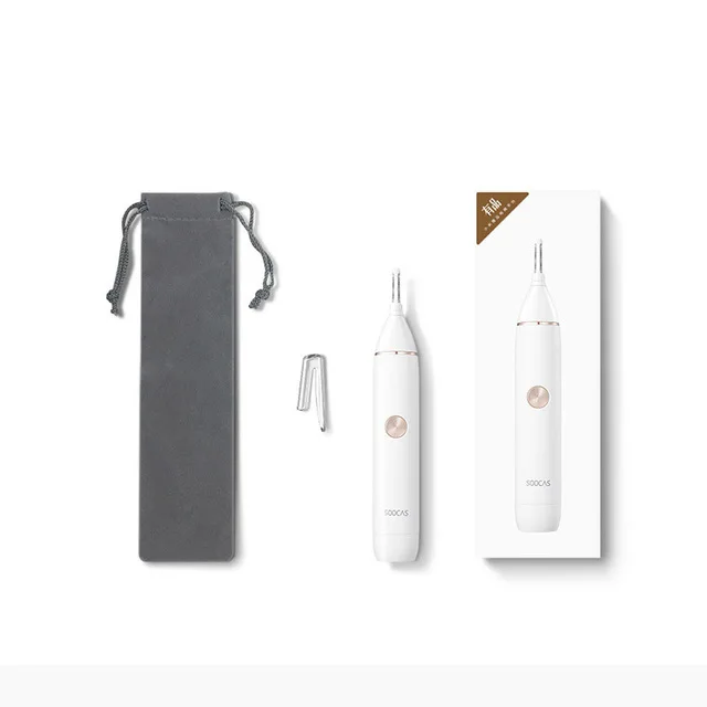 With Box Xiaomi Mijia Soocas IPX5 Водонепроницаемый триммер для волос в носу машинка для стрижки бровей острое лезвие беспроводной носовой очиститель для мужчин wo men - Цвет: With Box