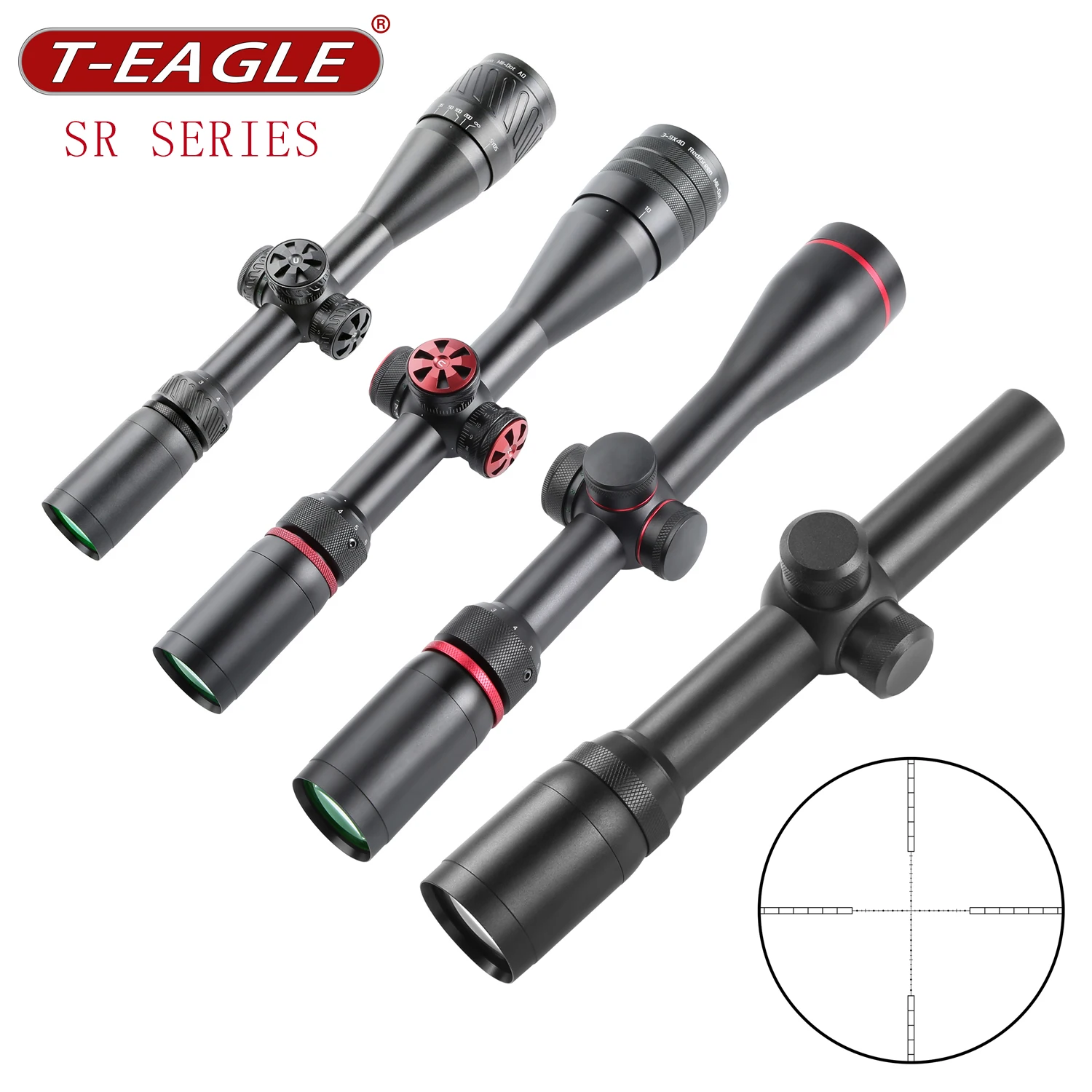 

T-eagle SR Series Kinds Of Riflescopes Optical Sight Air Rifle Optics Sniper Compact For Hunting Scopes Green Red Dot Mounts