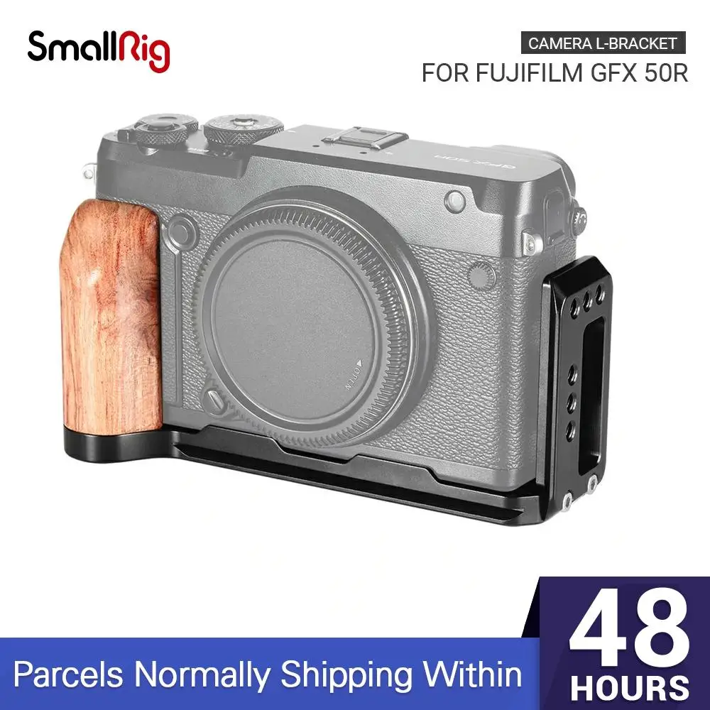 Smallrig Lbracket Plate With Wooden Handle For Fujifilm Gfx 50r Arcaswiss Standard L Plate