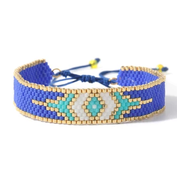 

SHINUSBOHO New Arrival Blue Turkey Eyes Bracelets Women Evil Eye MIYUKI pulseras Men Bracelets Gifts Jewelry