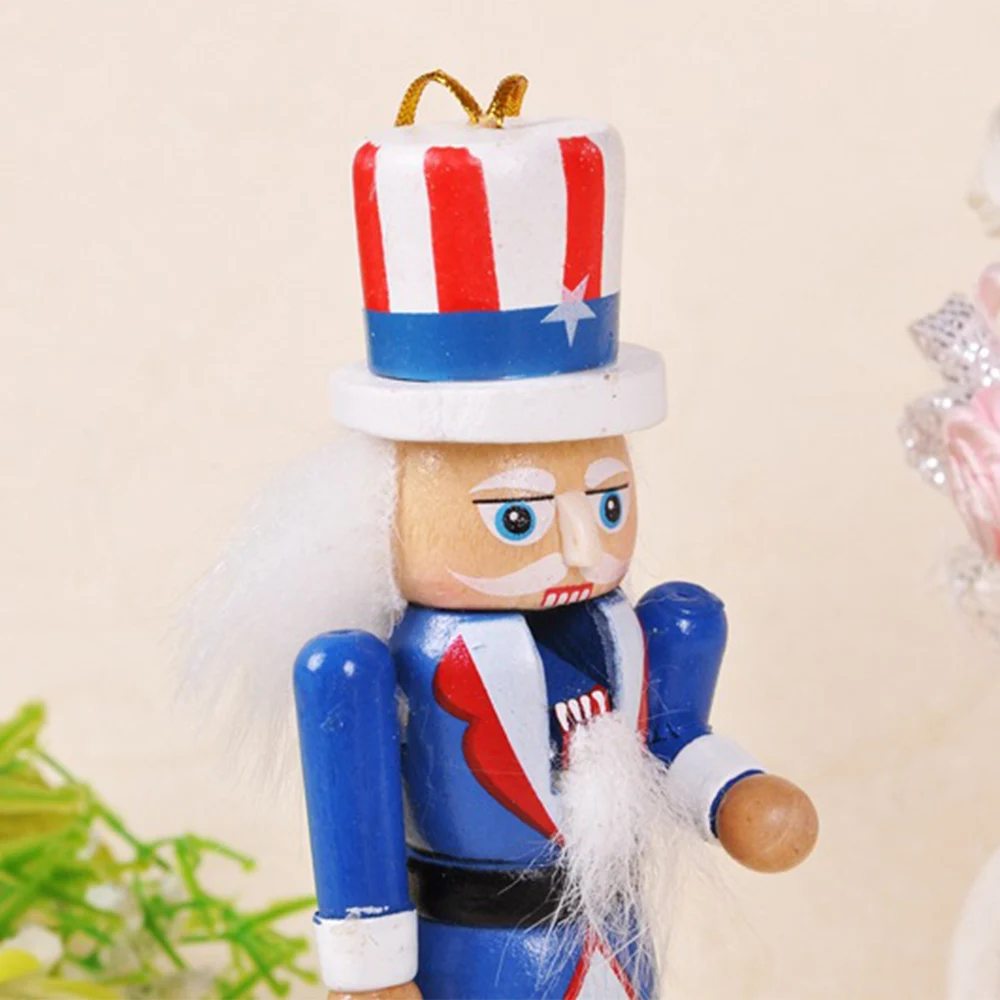 6 шт., деревянная кукла-Щелкунчик, солдат, миниатюрные фигурки, винтажная кукла ручной работы, новогодний, Рождественский Декор для дома и офиса N11