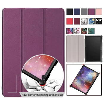 

New Arrival Slim Hard Case for Lenovo Tab M10 TB-X605F 2018 Release Tablet 3 Fold Magnetic Stand Cover for M10 X605 10.1 Inch