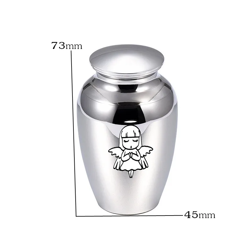 

LHP122 Stainless Steel Praying Angel Memorial Ashes Urn,Custom Engrave My Angel Funeral Urn for Cremated Ashes