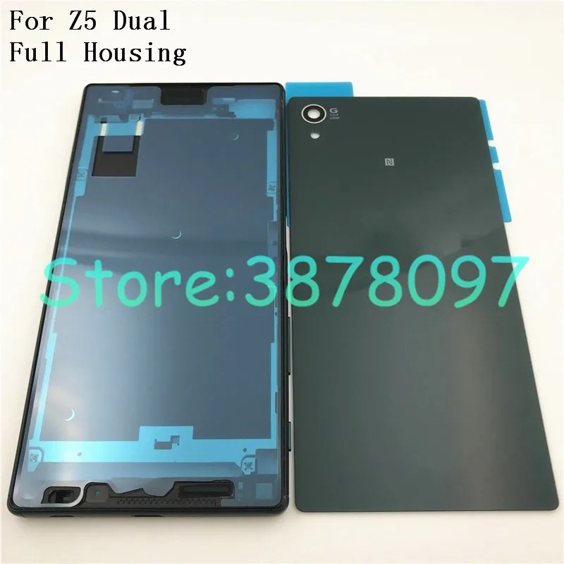 Новый Полный Корпус для Xperia Z5 Dual E6653 E6603 E6633 E6683 средняя рамка Передняя Лицевая