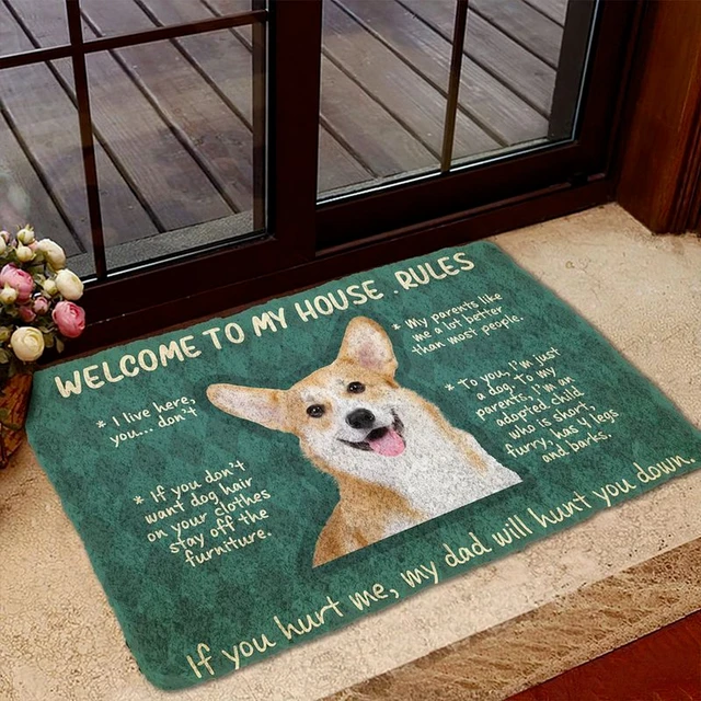 Dog Print Door Mat