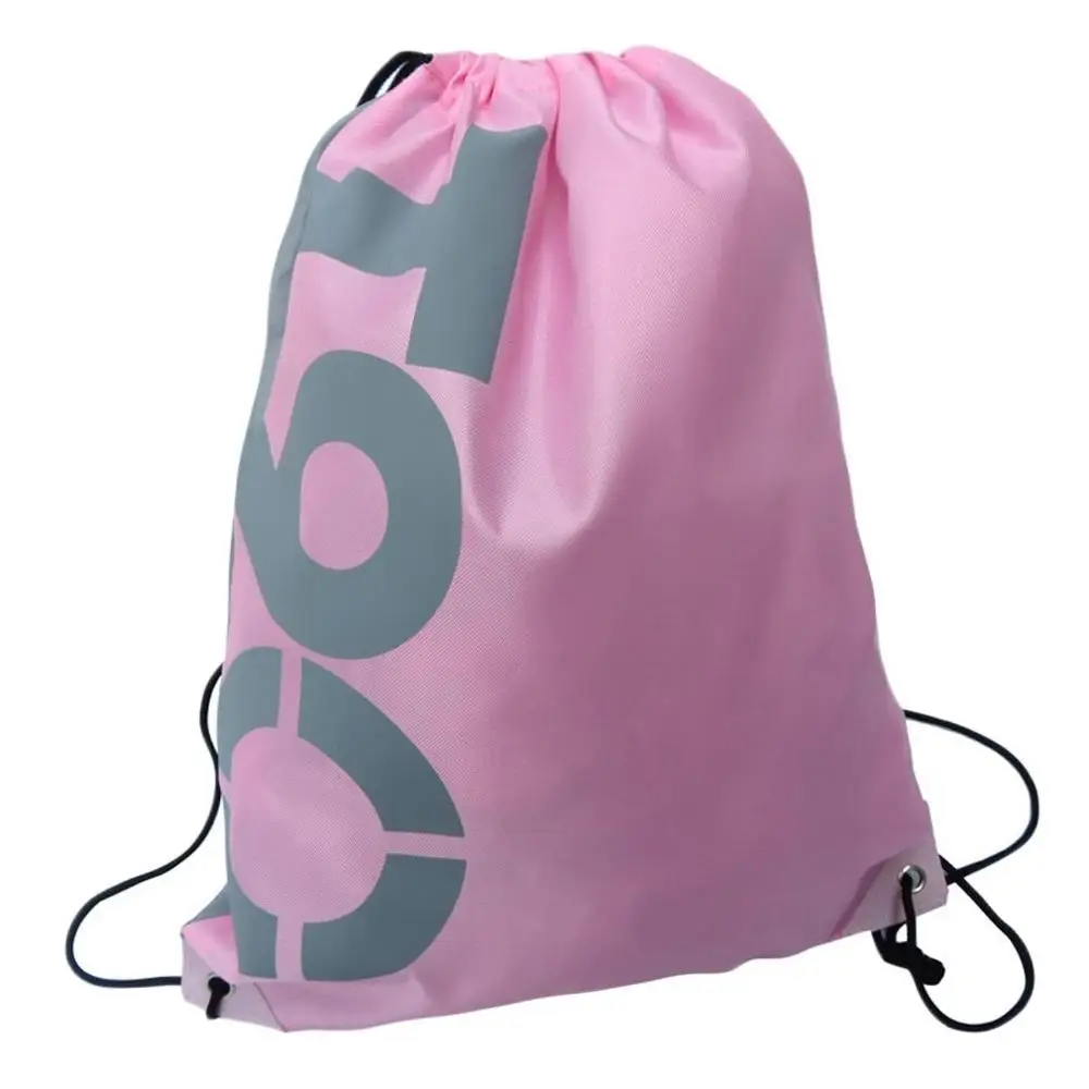 T90 Pink Durable Convenient 41cm x 33cm Swimming bags Drawstring Beach Bag Sport Gym Waterproof Backpack Swim Dance - Цвет: T90 Pink