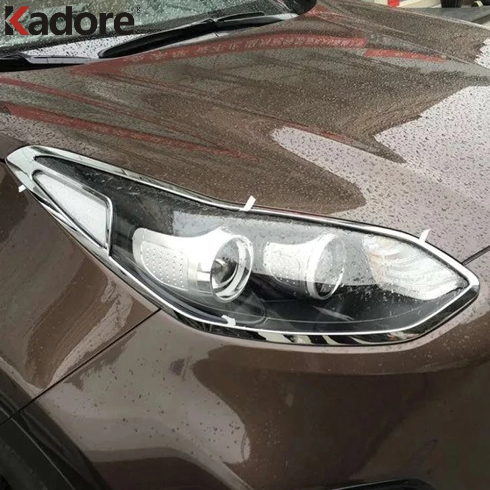 

For KIA Sportage 2017 2018 ABS Chrome Front headlight Lamp Cover Head Light Lamp Cover Trims Car Styling