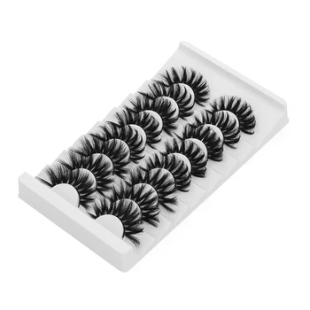 

5/8 Pairs 3D Mink Hair False Eyelashes Full Volume Thick Wispies Fluffy Messy Eyelashes Handmade Long Natural Woman Beauty Tool