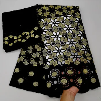 

black swiss lace fabric african lace fabric robe de soiree embroidery swiss voile lace for wedding dress 7yard