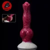 NNSX Big Knot Dog Dildo with Suction Cup for Women Sexy Toys Animal Glossy Swirly Patterns Flexible Anal Plug Silicone Sex Shop 1