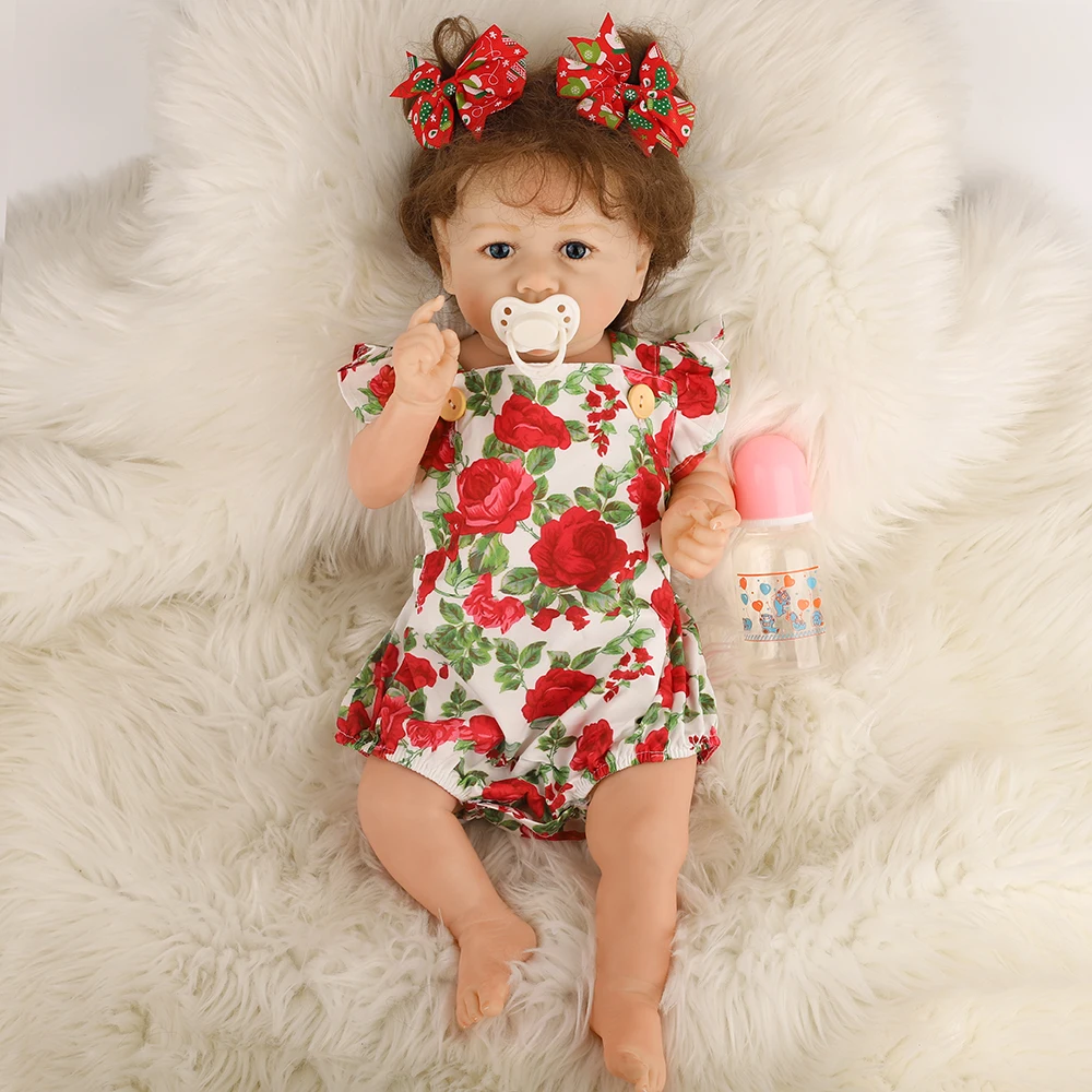 Новые 23 &quot58 см детские куклы мягкое тело модные Boneca Reborn для детей рождественский