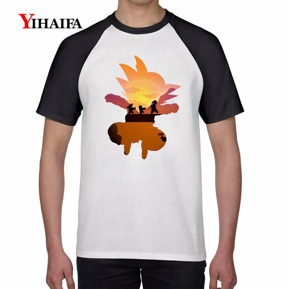 

3D Print T Shirts Sky Galaxy Goku Son Dragon Ball Z Graphic Tees Mens Casual Anime T-Shirt Unisex Cartoons Tops