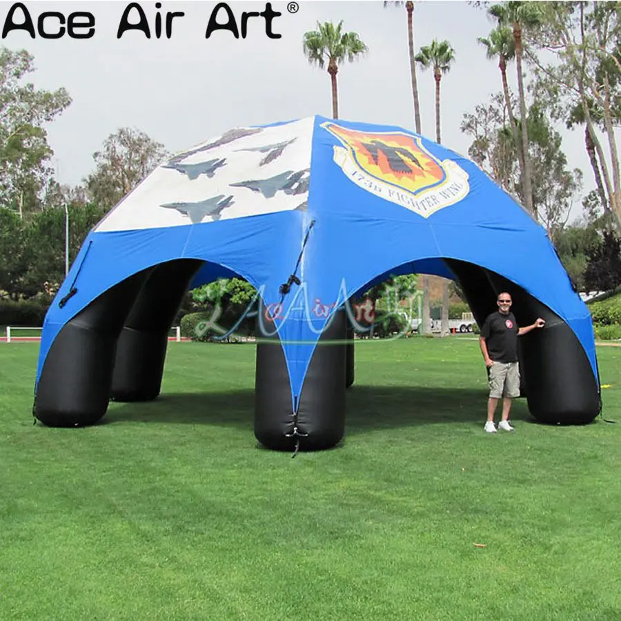 Free-shipping-directly-directly-supply-8m-diameter-blue-inflatable-spider-tent_副本