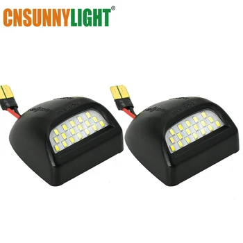 

CNSUNNYLIGHT 2pcs Canbus No Error Led Car License Plate Lamps For Chevrolet Silverado/Suburban/Tahoe No Flash White Number light