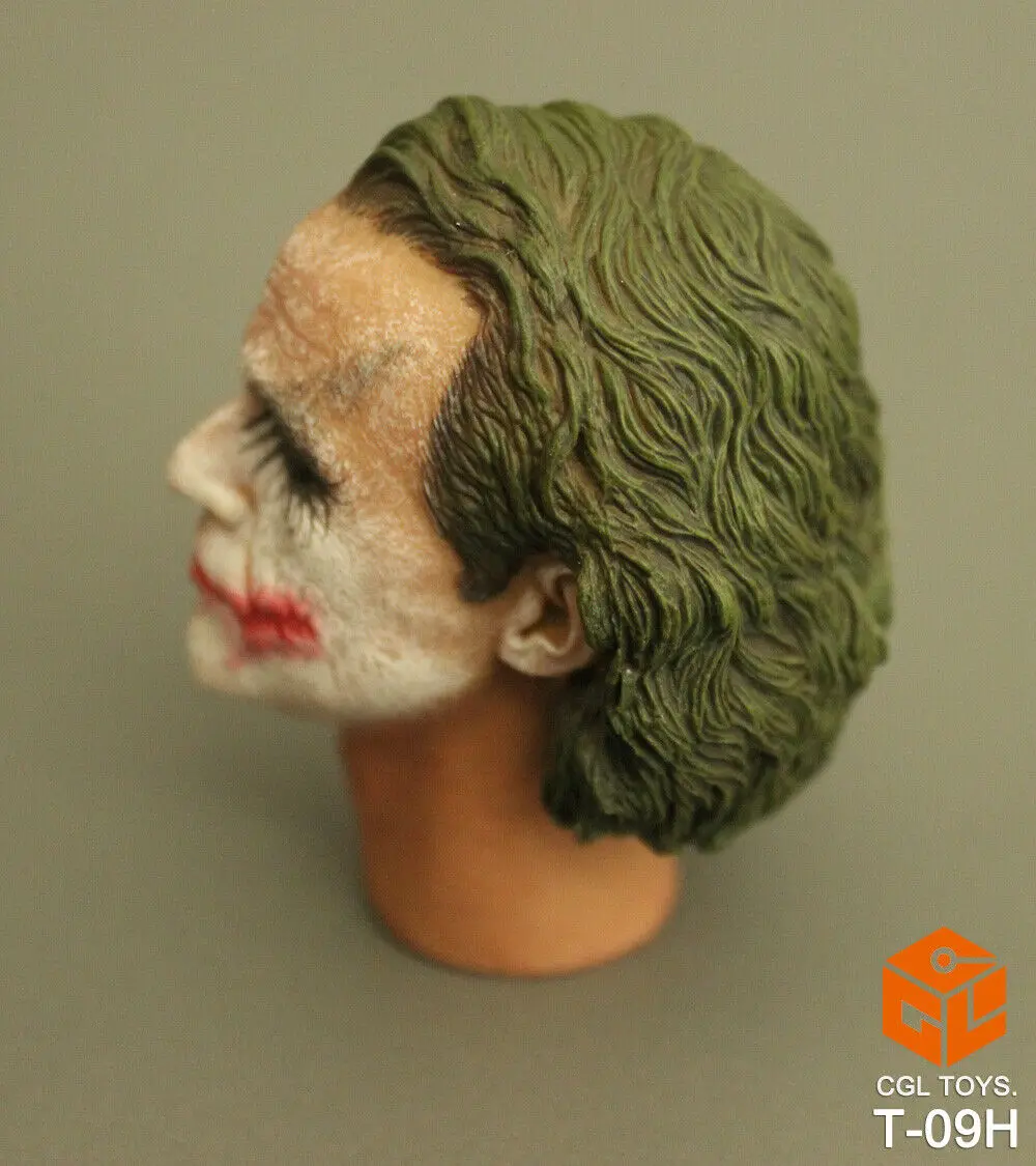 CGLTOYS T-09H 1/6 масштаб на заказ мужской Бэтмен делая джокер человек голова лепить половина лица макияж Версия F 1" горячие игрушки Фигурки