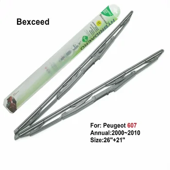 

Wiper Blade for Peugeot 607 26"+21" Bexceed of Car Windshield Windscreen Rubber 2000 2001 2002 2003 2004 2005 2006 2010
