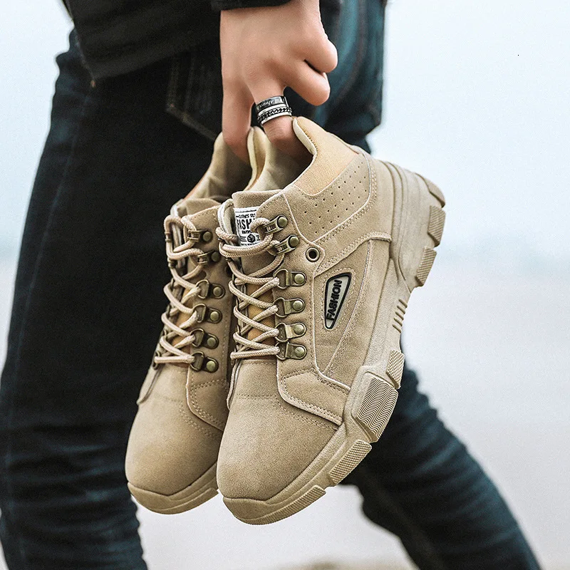 

Marderee 2019 Free shipping Winter Men Casual Shoes Ankle Boots for Men Man Military Snow Boots soldier Army Safety Work Shoe