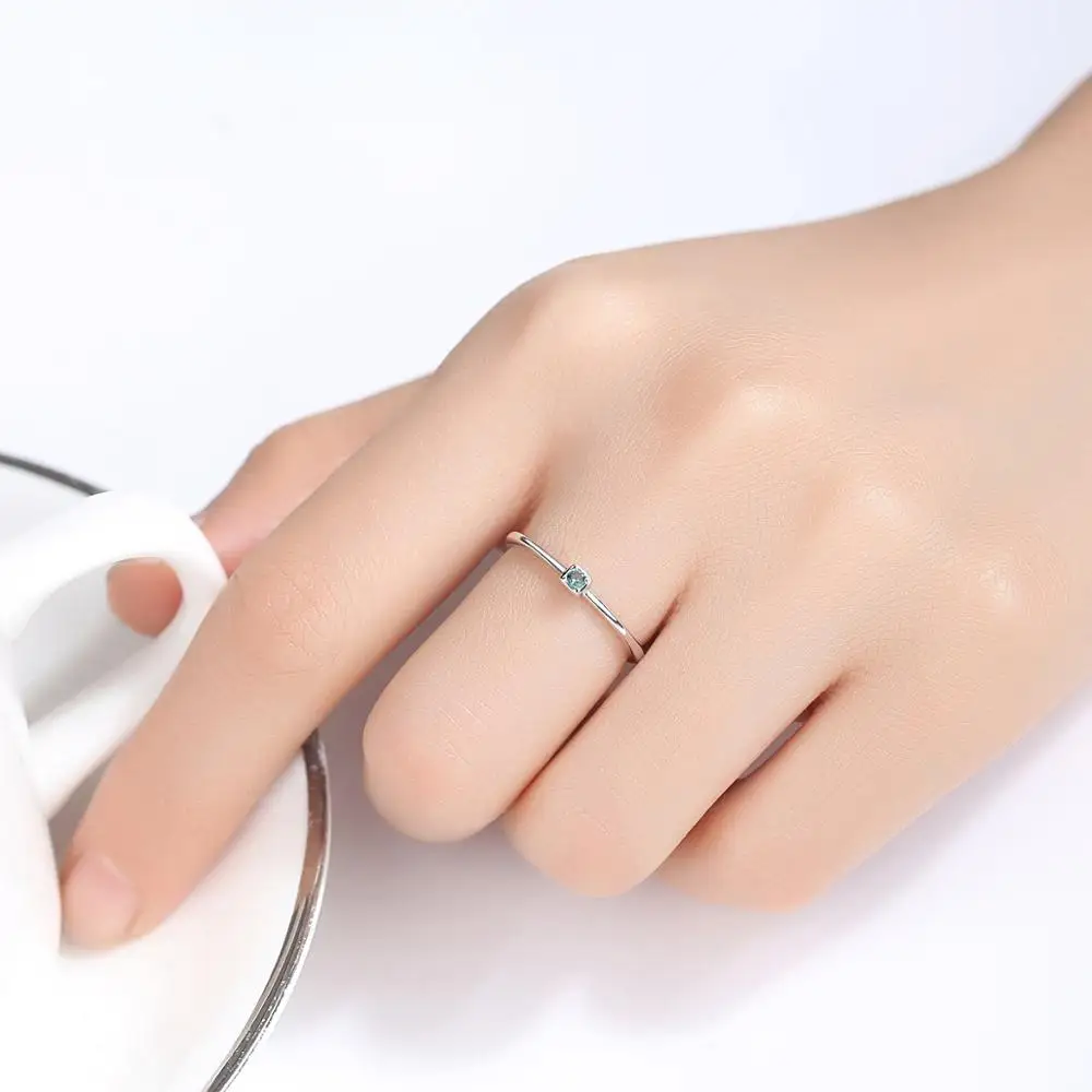 Драгоценный камень и время, нежные стекируемые кольца на палец с зеленым топазом для женщин, очаровательное тонкое кольцо с драгоценным камнем, обручальное кольцо, ювелирные изделия на палец, Подарок на годовщину