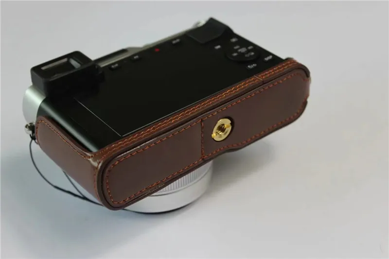 Сумка для камеры из искусственной кожи, чехол на половину тела для Leica D-LUX7 D-LUX 7 D7 с отверстием для батареи