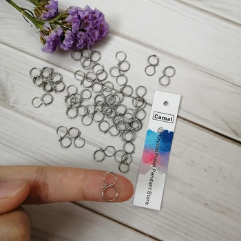 

Camal 100pcs 13mm Round Double Ring Hook Connector for Crystal Prism Bead Chandelier Pendant Wedding Lighting Accessories