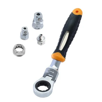 

Hand Tools Ratchet Wrench Chrome Vanadium Steel Set Adjustable Durable