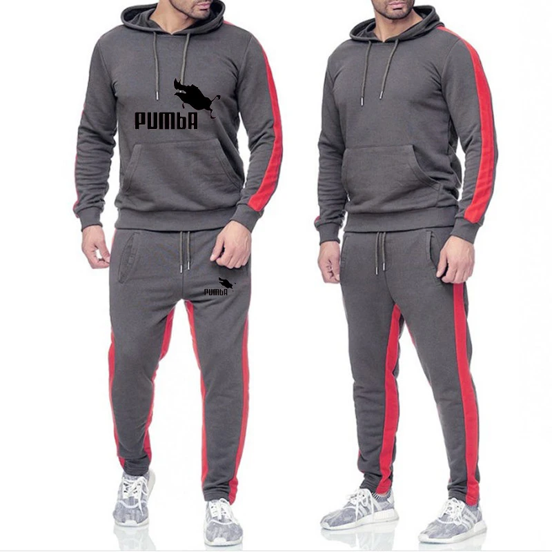 

Sweatshirt and Sweatpants Sets Patchwork Fashion Tracksuit Set Casual Long Sleeve Pullovers Set Autumn Sportwear For Custom LOGO