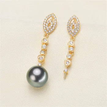 

925 Sterling Silver Plating Earrings Pearl Earrings Accessories Findings Earrings Jewelry Parts Fittings Mountings DIY Girl Gift