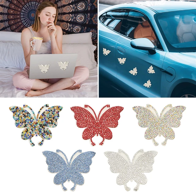 Bling Rhinestone Butterfly Auto Decal Adhesive Butterfly Crystal Car  Sticker Car Bumper Window Laptop Decor Exterior Accessory - Car Stickers -  AliExpress