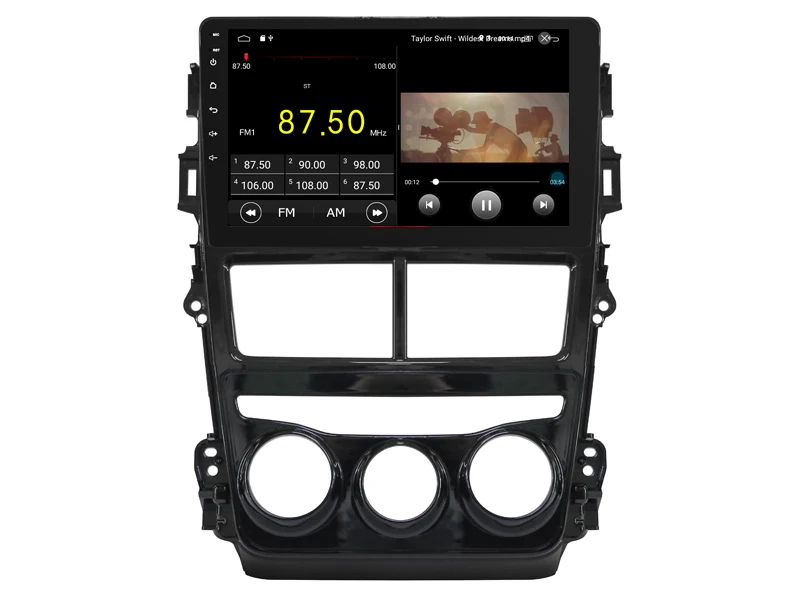 Автомобильный мультимедийный плеер 9 дюймов ips экран монитор gps магнитофон Bluetooth Android 9,0 для TOYOTA Vios Yaris MT Авто Аудио