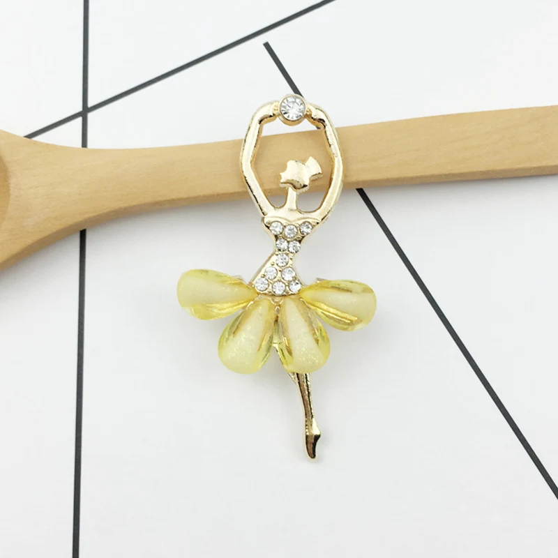 Golden-Yellow 10 шт. Многоцветный Сплав балет девушка аксессуары кулон дети волосы Декоративные DIY женские серьги ювелирные украшения материал ремесло поставки - Цвет: Golden-Yellow