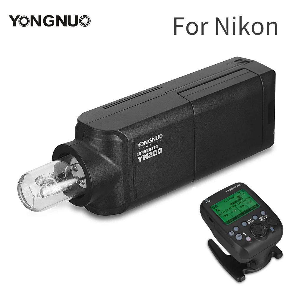 Bundle 2 for Nikon YN200 ttl HSS 2,4G 200W литиевая батарея вспышка с usb type C совместимый YN560-TXII YN560-TXPro YN862 для Canon для Nikon - Цвет: Bundle 2 for Nikon