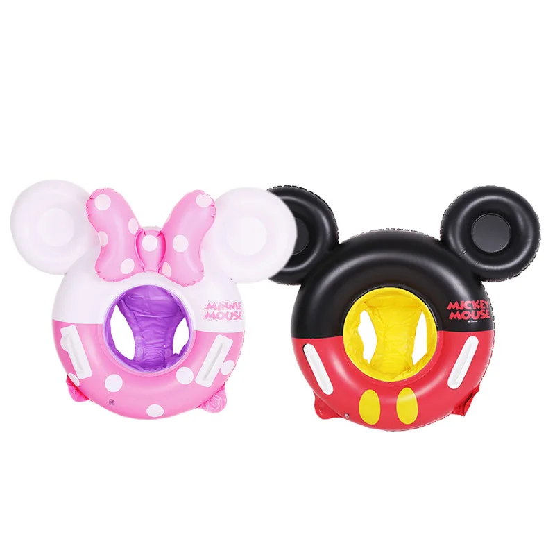 

Inflatable mouse children's swimming ring safety ring with handrails beach pool water floating toys for kids