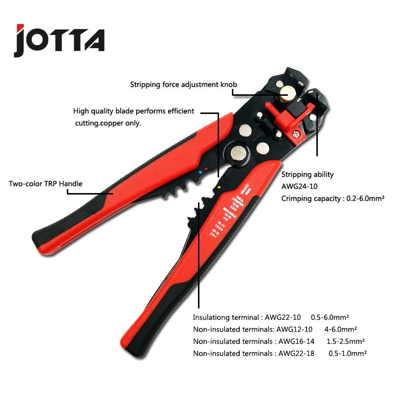 Automatic Stripping Plier Wire Stripper Wire Cable Tool Cable Stripper Plier JT