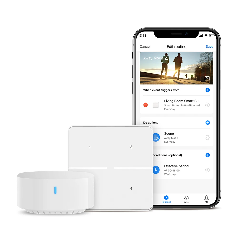 Broadlink-interruptor de Luz com Botão sem Fio Smart Life App Controle Remoto Conjunto de Painéis de Interruptor