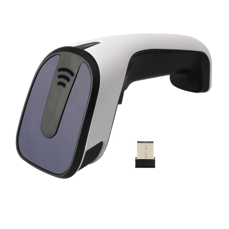 Barcode Scanner Fashion Wireless Red Light Scanner Bar Code QR Scan Gun 1D 2D Fast Recognition With Built In Battery