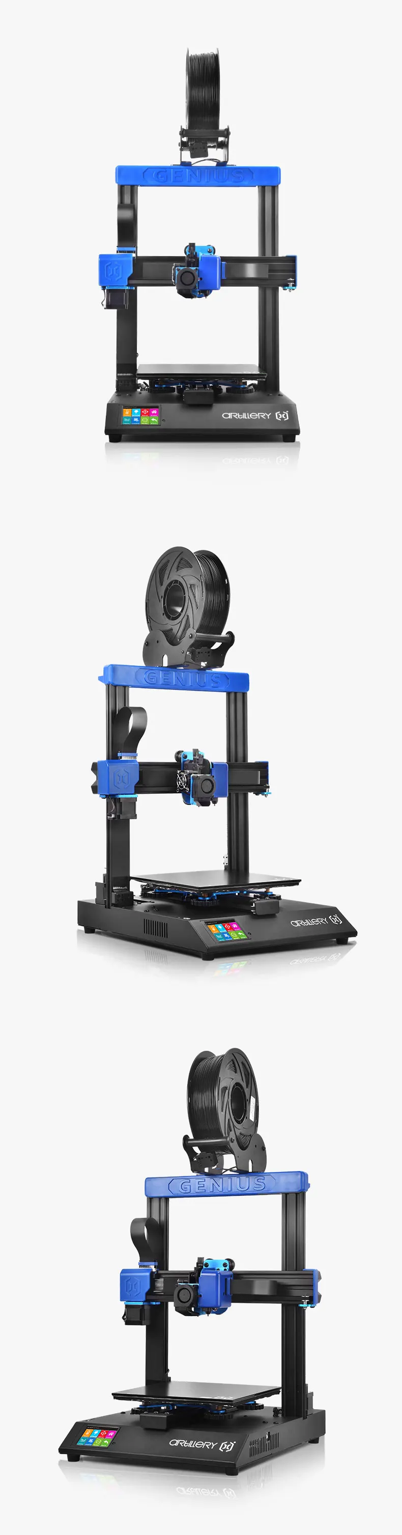 3d printing business Artillery 3D Printer Kit GENIUS Pro 220X220X250mm ABL Size Desktop Level High Precision Dual Zaxis TFT Screen best resin 3d printer