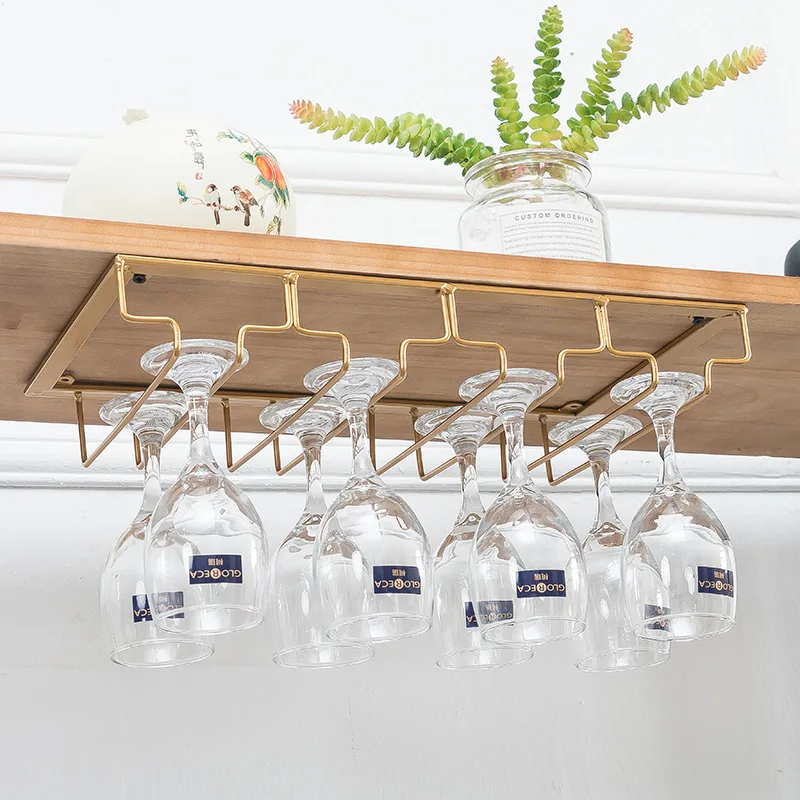 Creative Upside-down High-footed Glass Rack For Red Wine Nordic Tieyi Hanging Red Wine Rack Creative Cabinet