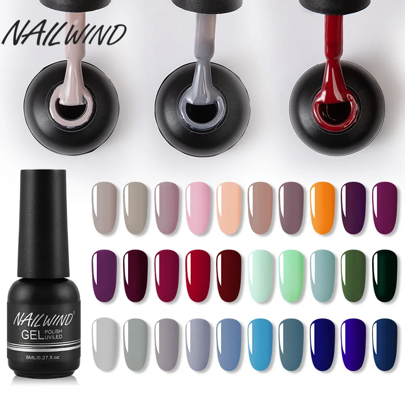 NAILWIND Гель лак Hybird набор однотонных гель лаков все для маникюра УФ светодиодный